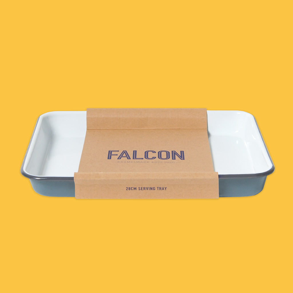 Falcon Enamelware Pigeon Grey Serving Tray