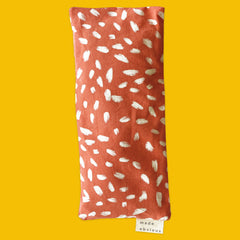 Made Obvious Labour of Love Eye Pillow in Coral Dots