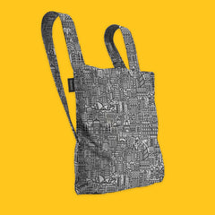 Notabag Original Tote & Backpack in Hellow World Grey/Black