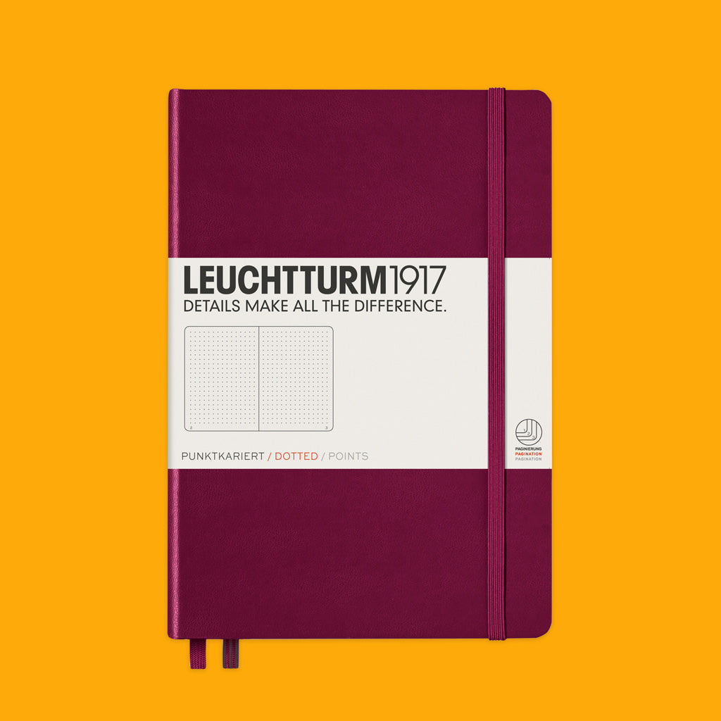 Leuchtturm1917 Dotted A5 Notebook in Port Red