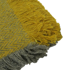Recycled Wool Throw with Fringe