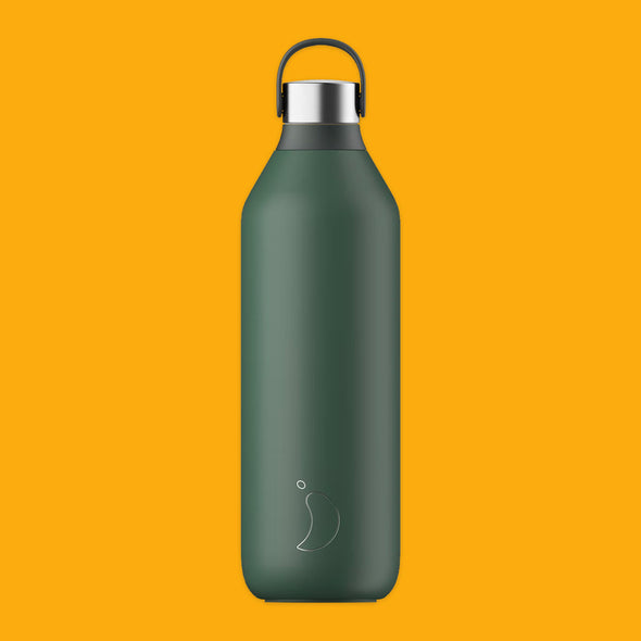 Chilly's Series 2 1Litre Reusable Water Bottle in Pine Green