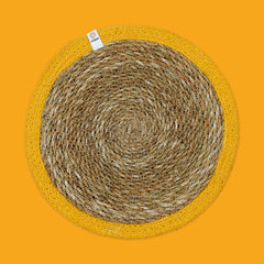 Seagrass & Jute Tablemat in Yellow