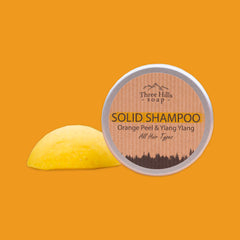 Three Hills Soap Solid Shampoo - Orange Peel & Ylang Ylang
