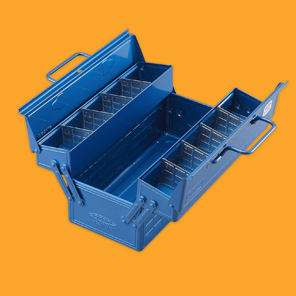 Toyo Steel ST-350 Cantilever Tool Box in Blue open