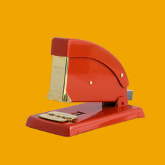 ZENITH 530 Gold Desk Stapler in Red