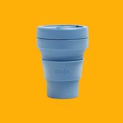 Stojo 12oz Collapsible Coffee Cup Steel Blue