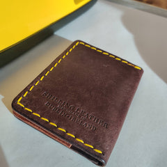 hark. x Shilling Leather Bifold Leather Wallet back with stamp