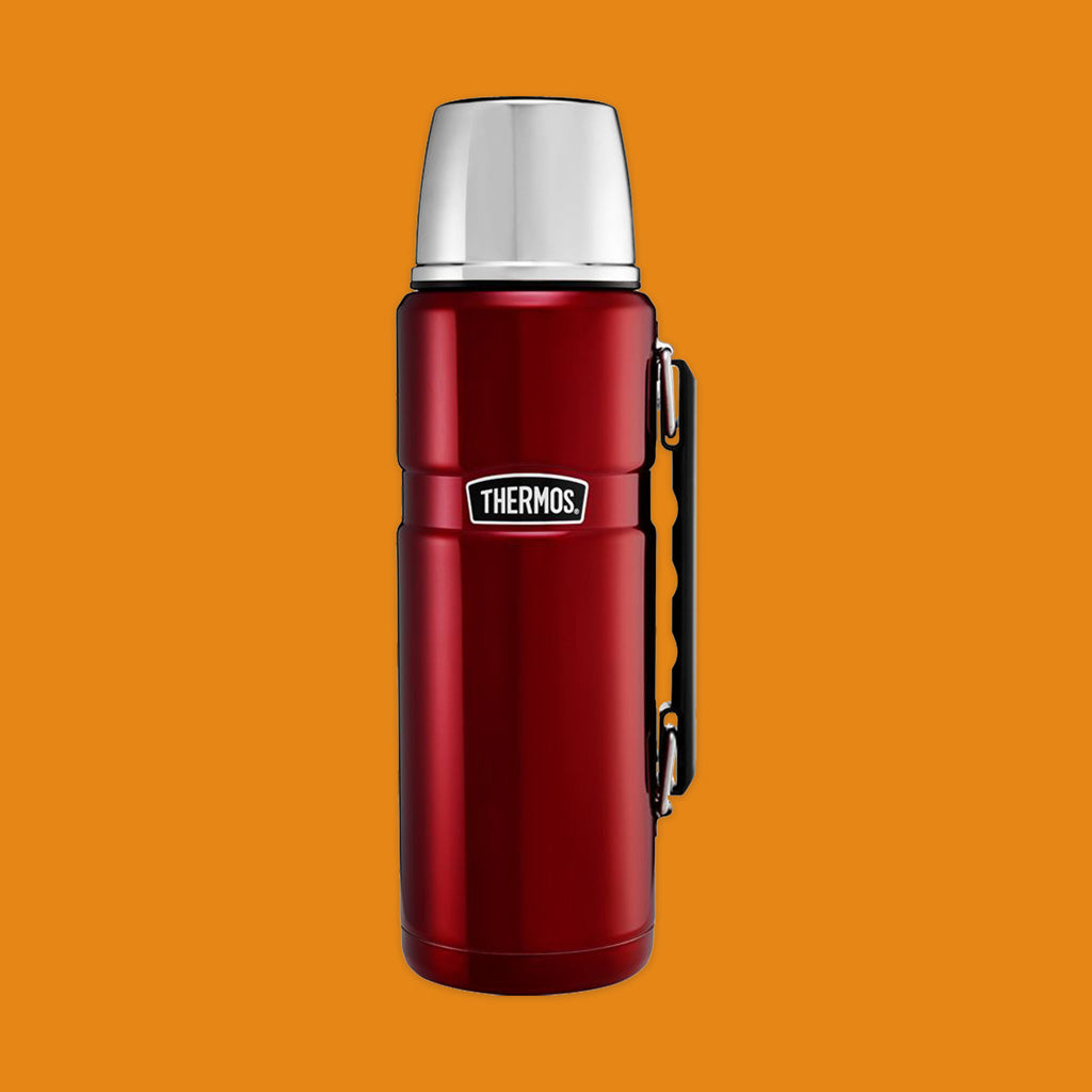 Thermos 1.2L Stainless Steel Flask in Cranberry Red